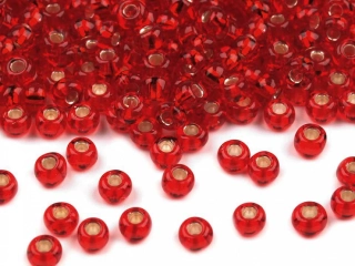Rokajl PRECIOSA 3 mm 20g červená s průtahem