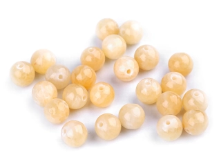 Minerálové korálky Jadeit žlutý 8mm (10ks)
