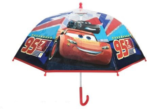 Deštník Cars 3 manuální průhledný 69cm