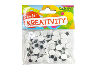 Oči pohyblivé 12mm, 80ks W011806