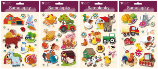Samolepky farma 3 D, 13x23 cm