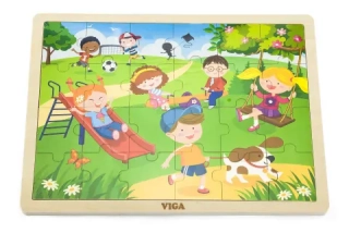 Dřevěné puzzle - jaro
