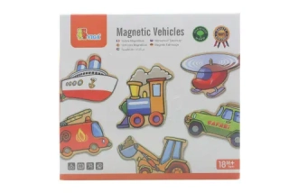 VIGA Dřevěné magnety dopravní prostředky 20 ks