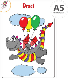 Omalovánka A5 - Draci