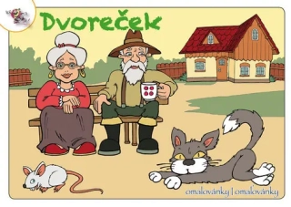 omalovánky A5 Dvoreček