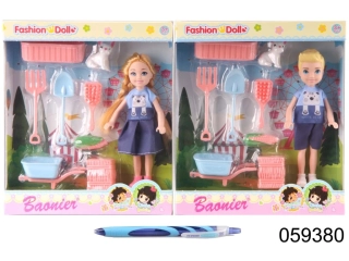 PANENKA/PANÁČEK 15cm FARMÁŘI