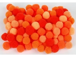 Bambulky akrylové 10 mm 03 oranžové