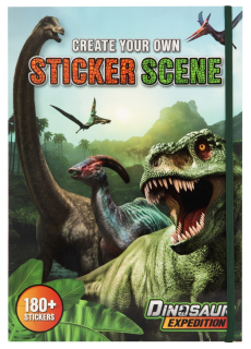 Kniha samolepek Dinosaurů + 10 obrázků