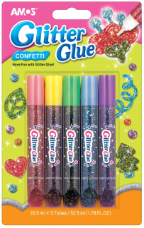 Glitrové lepidlo s konfetami 5 x 10,5 ml 1515