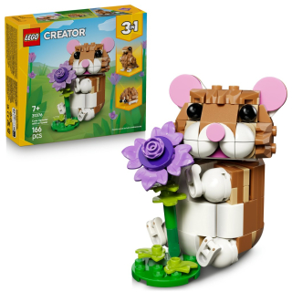 LEGO® 31376 Creator 3v1 Roztomilý křeček s květinou