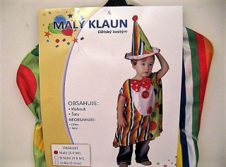 Karnevalový kostým KLAUN 3 - 4 roky
