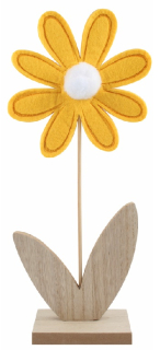 Květina z filcu 11,5 x 30 x 5 cm na postavení  7177