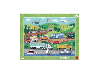 Dino Puzzle Dopravní prostředky 40 dílků deskové
