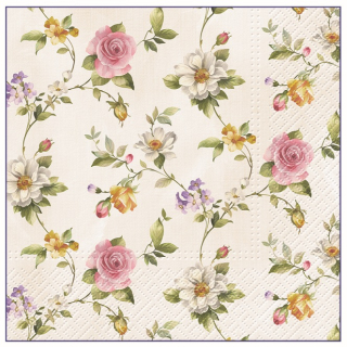 Papírové ubrousky celoroční, třívrstvé 33 x 33 cm, 20 ks