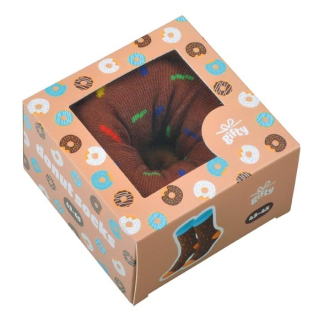 Ponožky Donut čokoládový 43-45, dárkové balení
