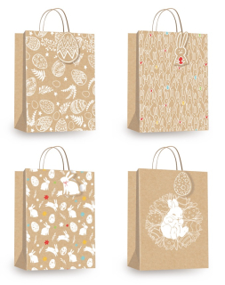 Taška velikonoční s plastickým efektem M 18 x 23 x 10 cm  12557