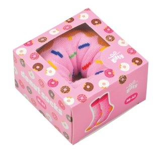 Ponožky Donut růžový 38-42, dárkové balení