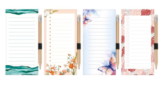 Magnetický poznámkový bloček 7 × 14 cm, 80 listů, s tužkou