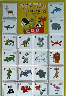 Pexeso UČÍME SE ANGLICKY ZOO