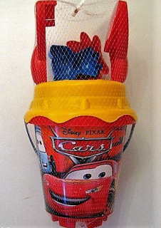 Sada na písek CARS , kyblík 20 x 18 cm