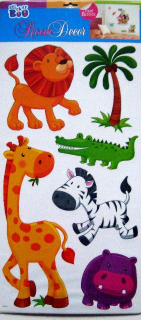 Samolepící pokojová dekorace ZOO 62x32cm