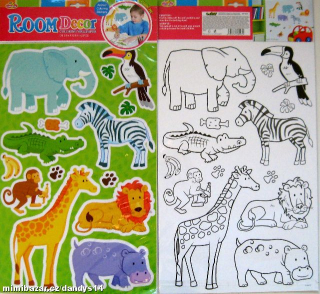 Nalepovací tapeta + omalovánky ZOO