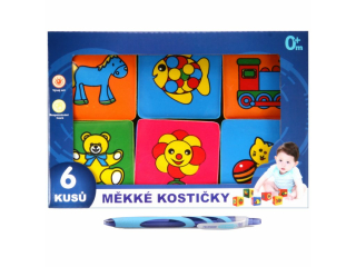 KOSTKY SOFT BAREVNE 6ks V KRABIČCE