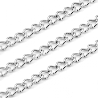 304 Nerezový řetízek - očko 3x4x0,7mm