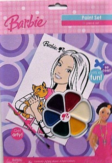 Omalovánky s vodovkami BARBIE