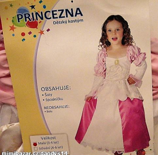 Karnevalový kostým PRINCEZNA 3 - 4 let