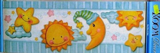 Pokojová bordura   6 ks: 15,2cm x 40,7cm 