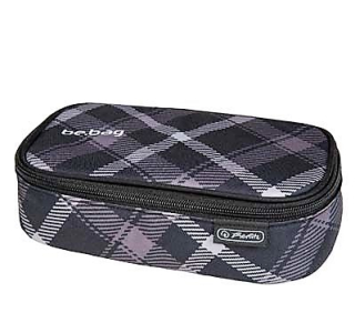 Pouzdro be.bag beat karo šedé, Herlitz