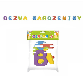 GIRLANDA PAPÍROVÁ BEZVA NAROZENINY