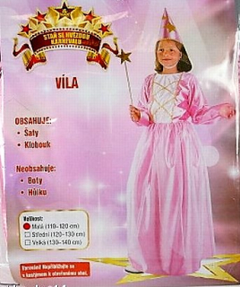 Šaty Víla 110 - 120 cm