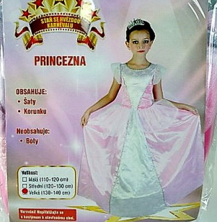 Šaty Princezna 130- 140 cm