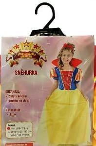 Šaty na karneval - Sněhurka, 110-120 cm