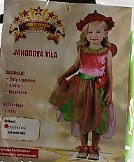 Šaty Jahodová víla 92-104cm