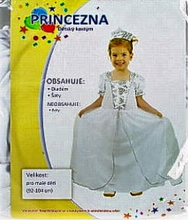Šaty Princezna 92 - 104 cm bílé