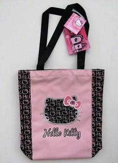 Nákupní taška růžovo/černá HELLO KITTY originál