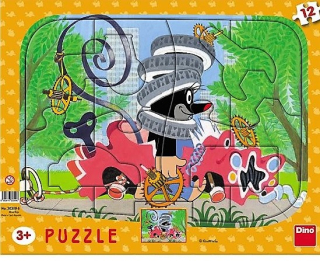 Puzzle 12 dílků Krtek opravář deskové tvary