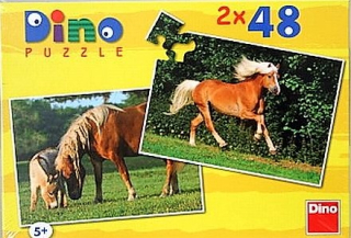 Puzzle 2x48 Poníci