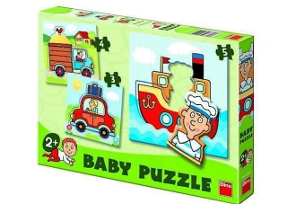 Dino baby puzzle autíčka