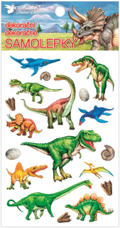 Samolepky plastické dinosauři 10,5 x 19 cm