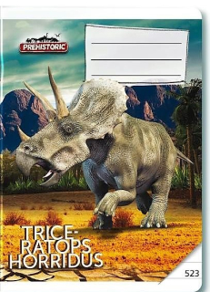 Sešit A5/523 Prehistoric 3D, 20 listů linkovaný