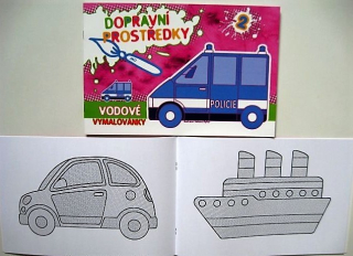 Vodové omalovánky A4 Dopravní prostředky
