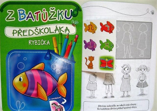 Omalovánky se samolepkami A4 Z BATŮŽKU RYBIČKA