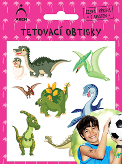 Dětské tetovací obtisky - dinosauři 02 11x14cm