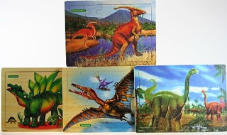 Puzzle dřevěné Dino 25 dílků