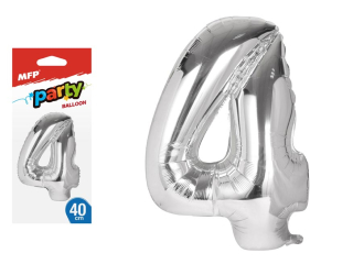 Balónek č. 4 nafukovací fóliový 40 cm
