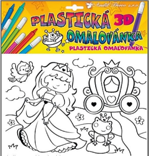 Plastická omalovánka princezny 29x27cm